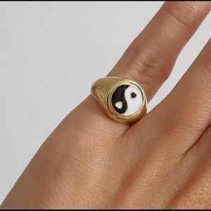 Wilhelmina Garcia Yin Yang 18k gold vermeil ring